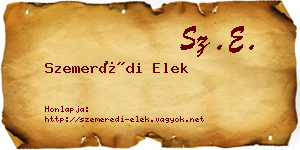 Szemerédi Elek névjegykártya